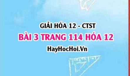 Giải bài 3 trang 114 Hóa 12 Chân trời sáng tạo SGK